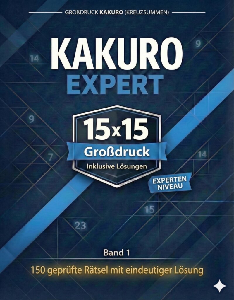 Kakuro Expert 15x15 Großdruck
