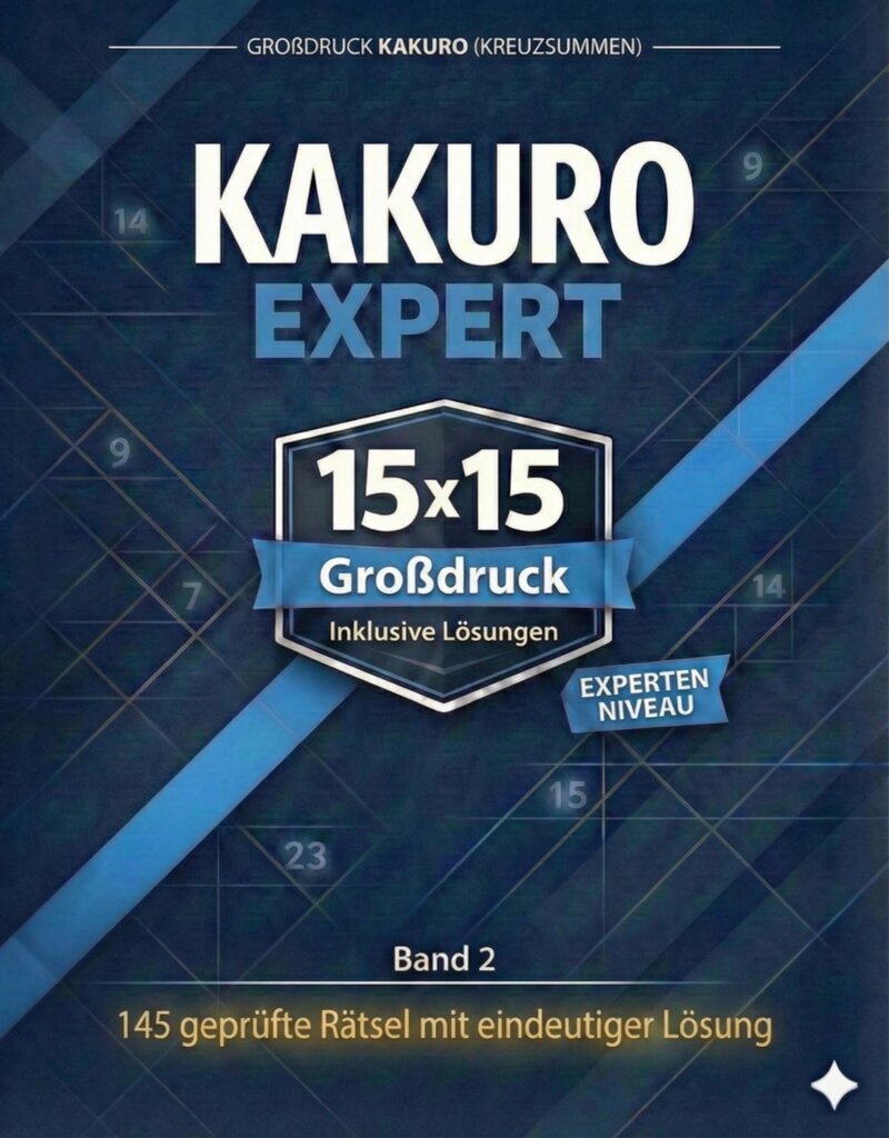 Kakuro Expert 15x15 Großdruck